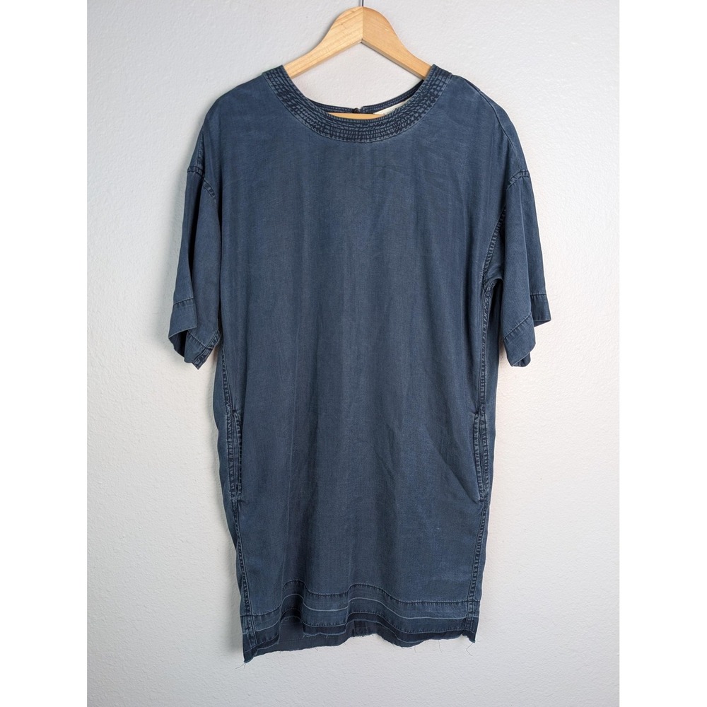 Rag & Bone/JEAN Dress Womens XS‎ Blue Knee Length Shift Chambray Pockets